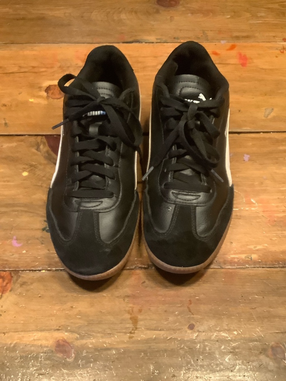 Puma Men's Black Sneakers with Gum Soles